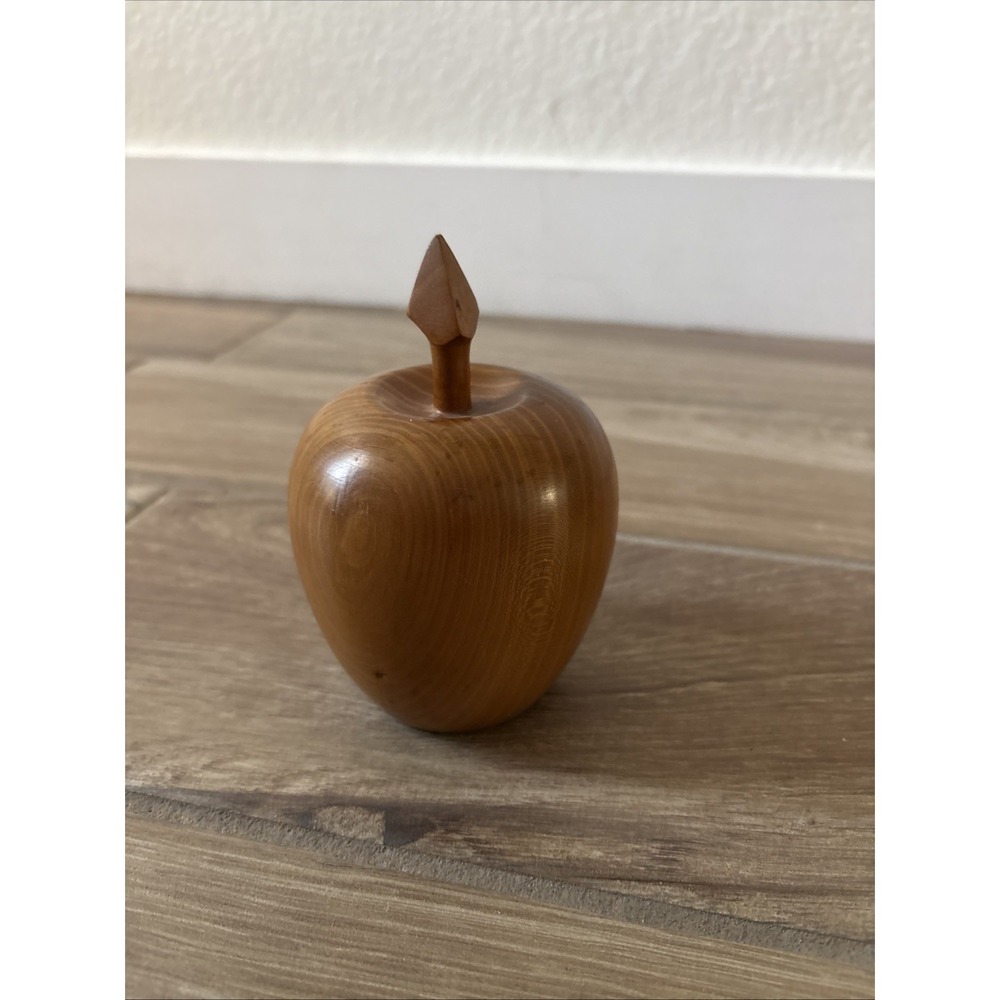 Mid-Century Wooden Apple Decorative Apple
